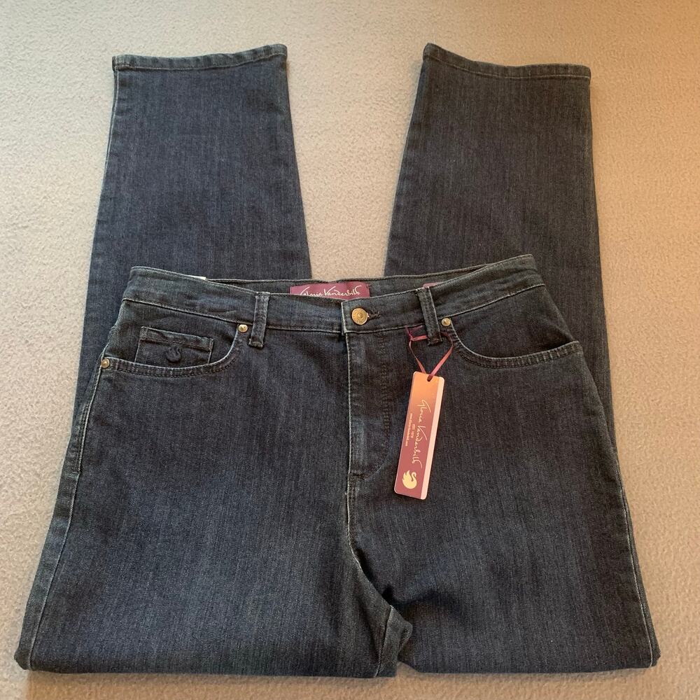 NWT Gloria Vanderbilt Amanda Slimming Jeans Heritage Fit Blue Denim 12 Short